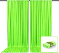2 Panels Green Backdrop Curtain, 10 x 10 Feet Satin Background Curtains for Parties, Weddings, Baby Showers, Halloween, Christmas Birthday Party Photoshoot Backdrop Curtains Decorations