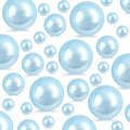 260Pcs Lightblue Glossy Beads - 6mm, 14mm, 18mm Round Plastic Pearl Beads for Centerpiece Decor, Wedding, Birthday, Christmas Party, Home Decor