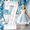 Ledido 4FT Marquee Light Up Numbers, Cool White Light Up Numbers Large Marquee Numbers for Party Decorations,7th 17th Birthday Anniversary Decor, Number 7