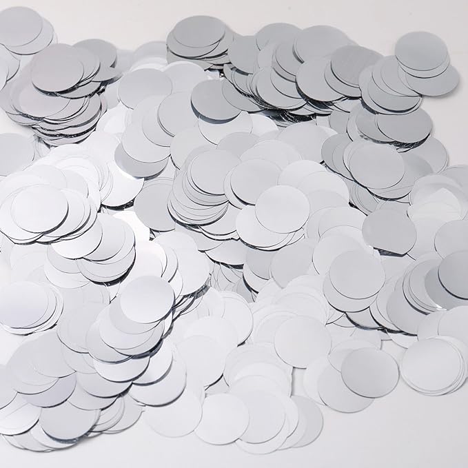 Silver Confetti Balloons, 25 Pcs Thickened 12 Inch Clear Latex Balloon with Confetti Inside for Graduation Decorations Engagement Bridal Shower Party Baby Shower Birthday Party Decoration Supplies