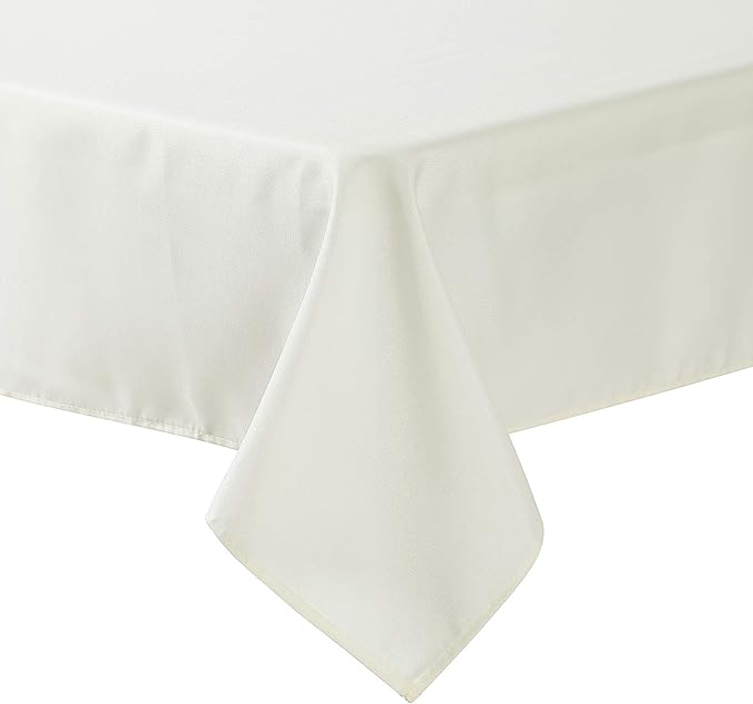 Cupuamon Square Tablecloth 70x70 inch Washable Polyester Fabric Table Cloth for Wedding Party Dining Banquet Decoration（70x70,Ivory）