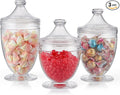 MOLIGOU Acrylic Apothecary Jars with Airtight Lid, Candy Jars for Candy Buffet, Decorative Bathroom Canisters, Set of 3