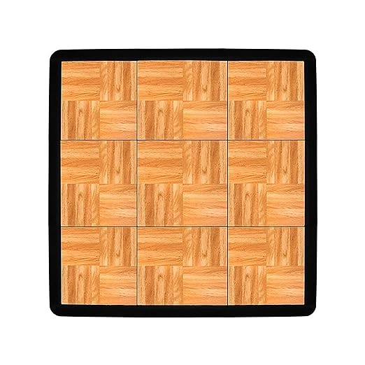IncStores 3/8 Inch Thick Practice Dance Floor Tiles | Printed Plastic Dance Flooring for Practice and Performance of Countless Dance Styles (Oak, 28-12" x 12" Tiles)