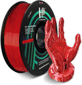 PLA Filament, Silk PLA, 3D Printer Filament, PLA Filament 1.75mm Dimensional Accuracy +/- 0.02mm, 1KG Spool (2.2 lbs), Fit Most FDM Printer (Silk Red)