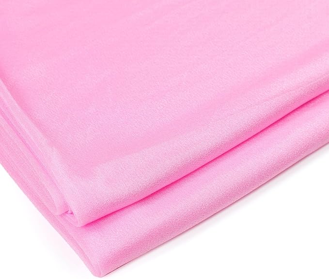 VDS Pack of 2 Panel (30 Inch X 30 Feet) Wedding Arch Draping Fabric Sheer Chiffon Fabric Drapery for Wedding Ceremony Reception Swag Backdrop Canopy Chuppah ARBO Altars Decoration (Bubblegum)