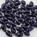 50pcs 10x15mm Teardrop Crystal Glass Beads for Jewelry Making, Faceted Vertical Hole Teardrop Glass Spacer Beads for Wind Chimes Bracelet Earring Necklace DIY Craft(Violet)
