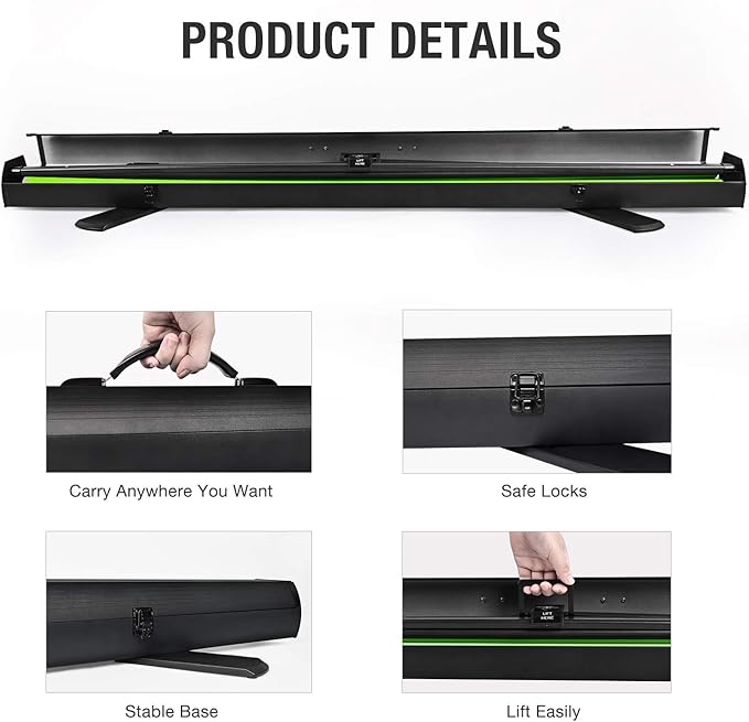 Yesker Upgrade Green Screen 73.2x77.5 inch Wider 180cmx 196cm Background Collapsible Chromakey Photo Backdrop Portable Pull Up with Aluminium Base Wrinkle-Resistant Fabric for Video Studio Live Game