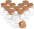Bright Creations Spell Jars - 50ml, Clear, 12 Pack - Mini Glass Jars with Cork Lids & Apothecary Bottles for DIY Witchcraft, Bridal Shower Favors & Wedding Party Favors for Guests
