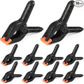 10 Pcs Spring Clamps, PureGuard 4.5 Inch Large Plastic Spring Clips Clamps Heavy Duty Woodworking Clamps for Crafts Balloon Arch Photography Backdrop Stand Pool Cover Clips