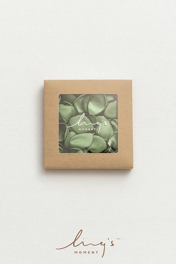 Ling's Moment Rose Petals, Silk Flower Petals for Wedding/Aisle/Flower Girl Baskets/Table Centerpiece Décor,etc.Sage Green 200pcs