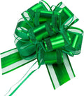 12 PCS 6 Inch Large Pull Organza Green Bows - Perfect for Gift Wrapping, Wedding Decor, Car Bows, Birthday Parties, Christmas and Valentine's Day