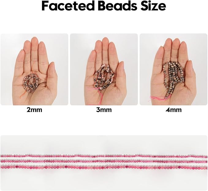 Song Xi 120pcs 3mm Natural Blackpoint Moonstone Gemstone Beads Faceted Round Loose Stone Beads for Jewelry Making
