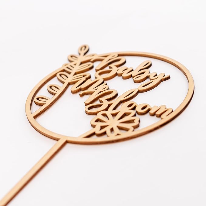 Baby In Bloom Cake Topper - Baby Shower Party Supplies,Pregnancy Reveal Cake Topper,Gender Reveal Decor