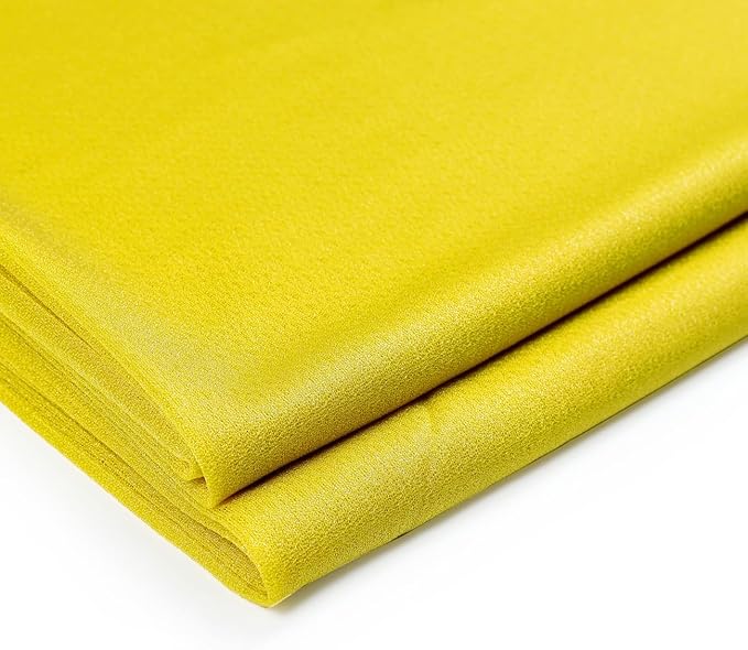 VDS Pack of 2 Panel (30 Inch X 30 Feet) Wedding Arch Draping Fabric Sheer Chiffon Fabric Drapery for Wedding Ceremony Reception Swag Backdrop Canopy Chuppah ARBO Altars Decoration (Yellow)