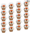 80 Pack Plastic Individual Cupcake Containers Clear Cupcake Boxes Holder Disposable Stackable Deep Dome Mini Cake Carriers for Cake Muffin Packaging