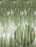 GOER 3.2 ft x 8.2 ft Metallic Tinsel Foil Fringe Curtains Party Photo Backdrop Party Streamers for Birthday,Graduation,New Year Eve Decorations Wedding Decor (5 Pcs,Sage Green)