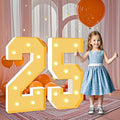 3FT Marquee Numbers 25, Large Light Up Numbers 25th Birthday Decorations for Girls Boys, Cardboard Number for Women Men Anniversary Party Decor Backdrop, DIY Foam Board Mosaic Number Sign