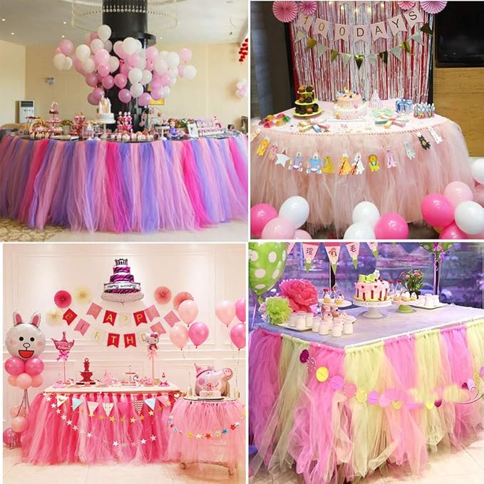 Tulle Rolls 6” by 100 Yards (300 feet) Tulle Roll Spool Fabric for DIY Tutu Skirts Wedding Baby Shower Crafts Decorations Party Supplies (Gold)