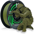 PLA Filament, Matte PLA, 3D Printer Filament, PLA Filament 1.75mm Dimensional Accuracy +/- 0.02mm, 1KG Spool (2.2 lbs), Fit Most FDM Printer (Matte Army Green)