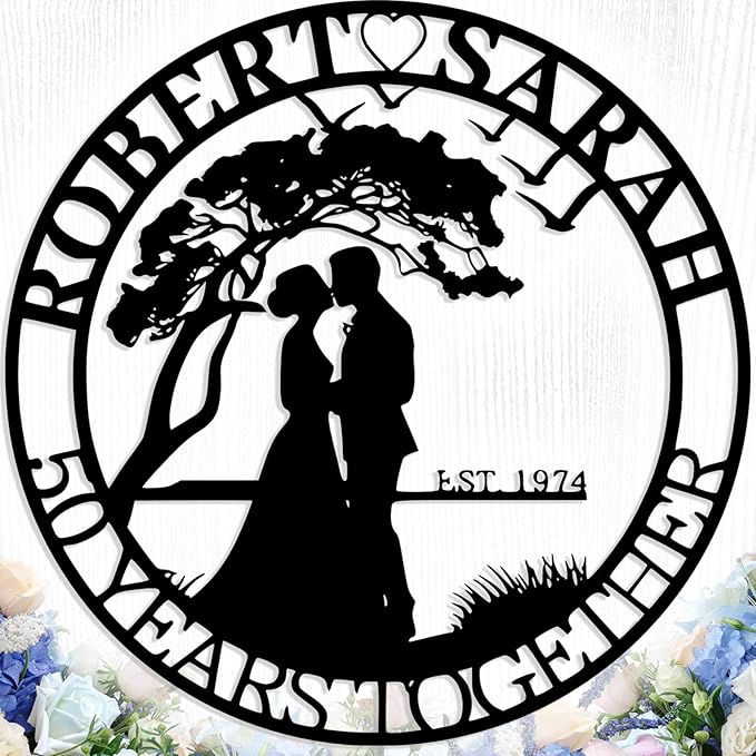 Personalized Tree of Life Metal Sign Wall Art Decor, Custom Wedding Gifts for Couples, Custom Family Name Sign, Christmas Valentine's Day Housewarming Gifts