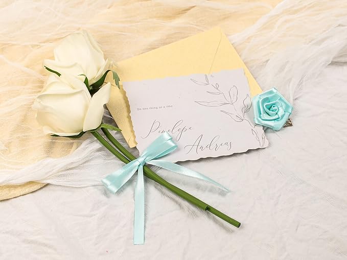 Light Blue Satin Ribbon 3/8 inch X Continuous 50 Yards, Single Face Polyester Ribbon Perfect for Gift Wrapping, Flower Bouquet, Wedding Decor, Crafts, Bow Making, Sewing and More