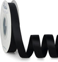 Ribbli Double Faced Black Satin Ribbon,1/2” x Continuous 25 Yards,Use for Bows Bouquet,Gift Wrapping,Floral Arrangement