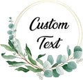 Premium Custom Stickers Labels - Personalized Stickers for Businesses Logo and Name. Birthday Pets and Label Product Boxes Wedding Favors Waterproof Labels (wreath 1, 4 inch)