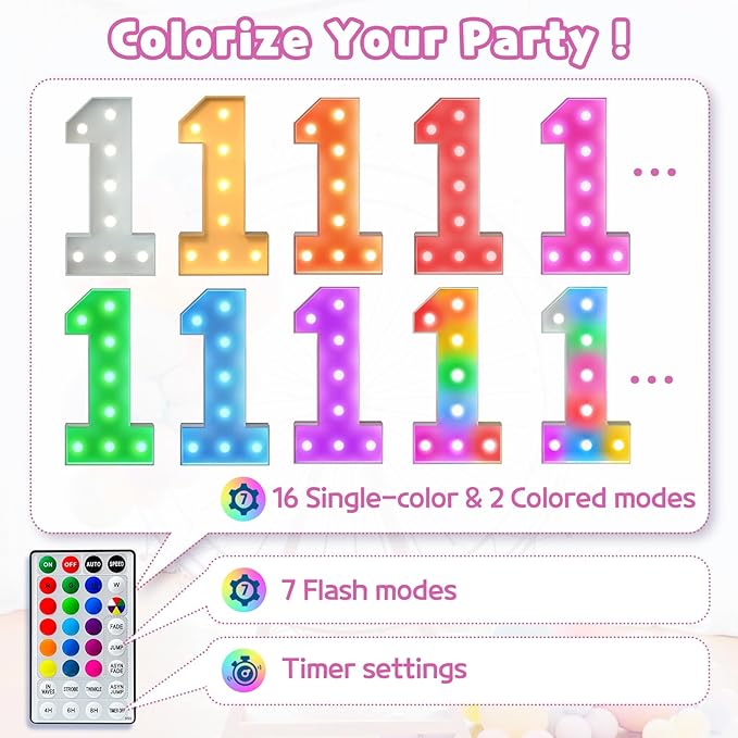 Marquee Numbers 27th-Birthday Decoration: Colorful 4FT Large Light Up 27 Year Old Birthday Decorations Anniversary Backdrop for Boys Girls Cardboard Sign 18 Colors Number 27 Mosaic Balloon Frame