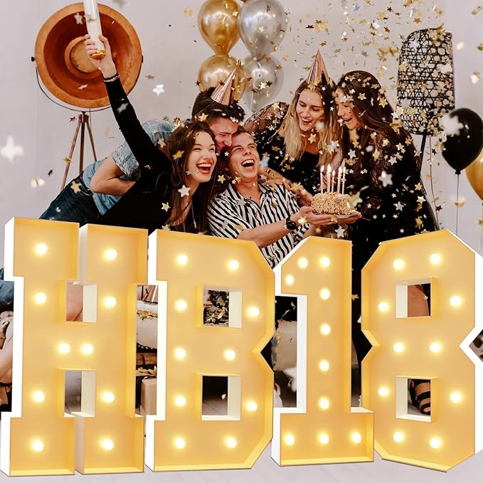 3FT LED Light Up Marquee Letter O – DIY Party Decor for Wedding, Birthday, Baby Shower, Christmas, Anniversary – 36 Inch Tall Alphabet Sign for Home, Stage, Photo Booth, Café, Classroom