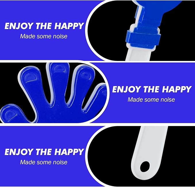 48 Pcs Hand Clappers Noisemakers 7.5 Inch Clappers Noisemakers Plastic Hand Clappers for Birthdays Game Football Sporting Events Cheers Supplies Dance Basketball Football Noisemakers(48)