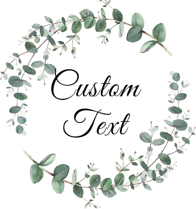 Custom Stickers for Weddings, Birthdays & Businesses - Personalized Labels with Your Logo - Waterproof, Fade and Heat Resistant - Pack of 100-1000 (Wreath J, 1.5 Inch)