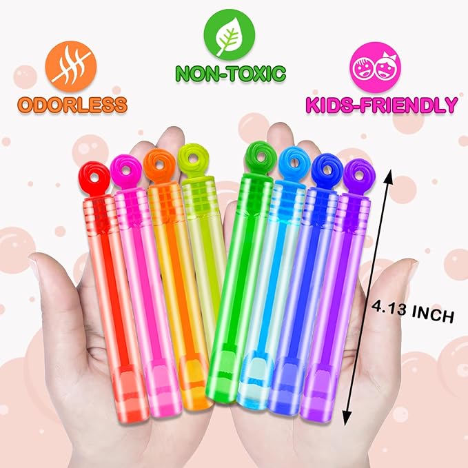 Bulk Classroom Treasure Box Toys Prizes for Kids 300 Pack, Mini Small Bubble Wands Outdoor Party Favor Supplies Bulk for Toddlers, Non Candy Treat Goody Gift Bag Stuffers Fillers for Birthday Wedding