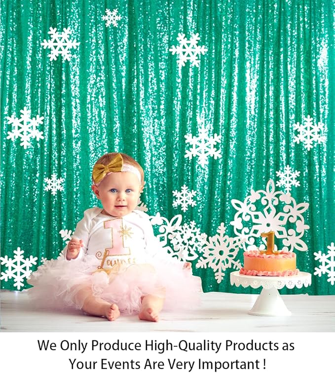 ShiDianYi 8 X 8, Ready to Dispatch,Mint Green Sequin Backdrops Photo Booth Backdrop Party Curtains,Wedding Background Sparkling Photography Prop