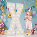4FT Marquee Light Up Letters - Large Marquee Letters 4 Feet Tall for Birthday Party Decorations, Big Letter for Wedding Event Marry Me Baby Shower Bridal Shower, Letter X