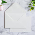 PONATIA 50 PCS A7 Envelopes, 5.25 x 7.48'' Matte Ivory Envelope, Perfect 5x7 Envelopes for Wedding Invitation Cards, Christmas Gift Cards Envelope, Acrylic Invitations, Photos