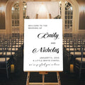 Personalized Wedding Welcome Sign Template, Modern Minimalist Reception Board, Editable Printable Wedding Sign