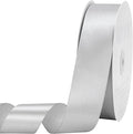 Silver Satin Ribbon 1-1/2 inch X Continuous 100 Yards, Single Face Polyester Ribbon Perfect for Gift Wrapping, Flower Bouquet, Wedding Decor, Crafts, Bow Making, Sewing and More
