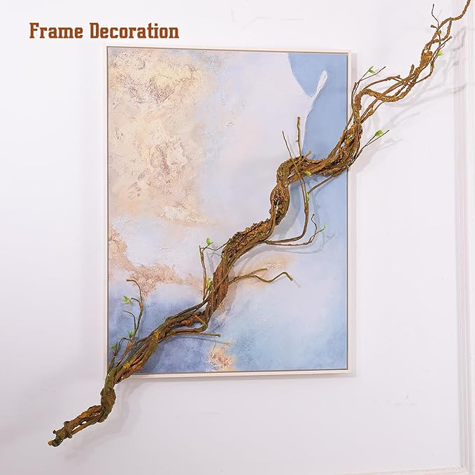 66.9in Flexible Artificial Wall Hanging Plants Tree Trunk Fake Cherry Blossom Branches Wood Twigs Twisted Cane Vine Grape Garland for Wedding Outdoor Garden Home Room Christmas Decoration