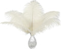 Ballinger Beige Ostrich Feathers Bulk - 24pcs 8-10inch Cream Feathers for Crafts,Wedding Party Centerpieces and Home Decor
