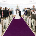 MODFUNS Purple Aisle Runner for Wedding Ceremony 4x15Ft Velvet Aisle Runner Decor Wedding Runway Rug Prom Aisle Wedding Rug for Party Wedding Floor Runner for Hallway Outdoor