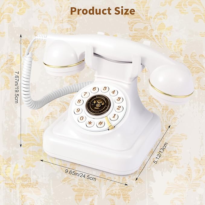 Audio Guest Book Wedding Phone, Audio Guest Book Record Customized Audio Messages Guest Book Alternatives Classic Retro Phone for Parties Birthdays Rentals Confessions Special Occasions