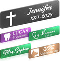 Custom Engrave Name Tag Badges Personalized Magnetic Name Badges with Logo Customize Metal ID Work Tags with Pin Backing Name Tag for Nurses Uniforms Employees Staff