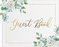 Wedding Guest Book for Guests to Sign, Elegant Wedding Guestbook Ideas, Sign in Book for Bridal and Baby Shower, Polaroid Guest Book, 100 Thick Lined and Blank Pages for Party, Wedding Books