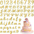 126 PCS Custom Name Cake Topper Acrylic Letters DIY Personalized A-Z & 0-9 Number Alphabet Cake Decoration For Wedding Anniversary Baby Shower Party Birthday Supplies（Gold）
