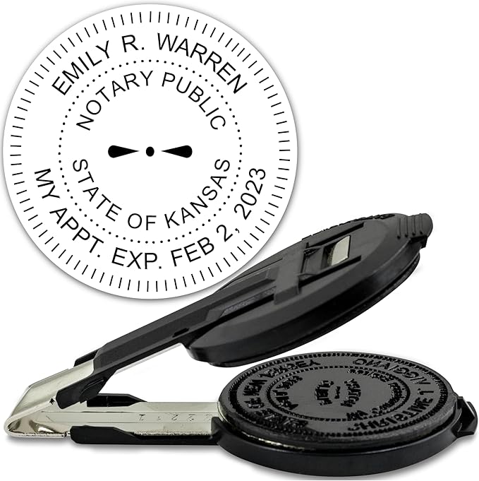 MaxMark Insert Only for Notary Seal Round Embosser for Kansas State