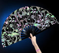 Amajiji Large Rave Folding Hand Fan Clacking Fans for Line Dancing Clap Fan for Boots On The Ground Dance,Party,Decoration,Festival (Mushroom)