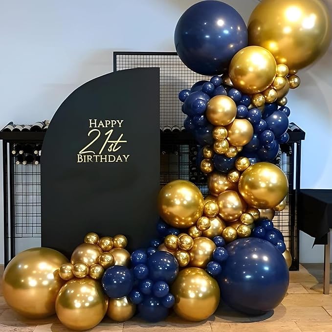110pcs Navy Blue Balloons 12 Inch Blue Latex Balloon Garland Arch Kit for Birthday Baby Shower Anniversary Graduation Wedding Party Decorations