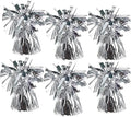 Metallic Balloon Weights, Birthday Party Favors, Novelty and Gag Gifts, 5.5" Inches, 6-Pack (Silver)