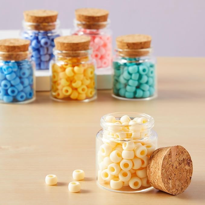 Bright Creations Spell Jars - 50ml, Clear, 12 Pack - Mini Glass Jars with Cork Lids & Apothecary Bottles for DIY Witchcraft, Bridal Shower Favors & Wedding Party Favors for Guests