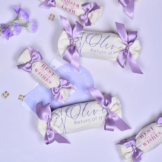 1" x 50 Yards Light Purple Satin Ribbon Single Faced Fabric Ribbons for Gift Wrapping, Crafting, Bows Making, Flower Bouquet, Wedding, Home Decor
